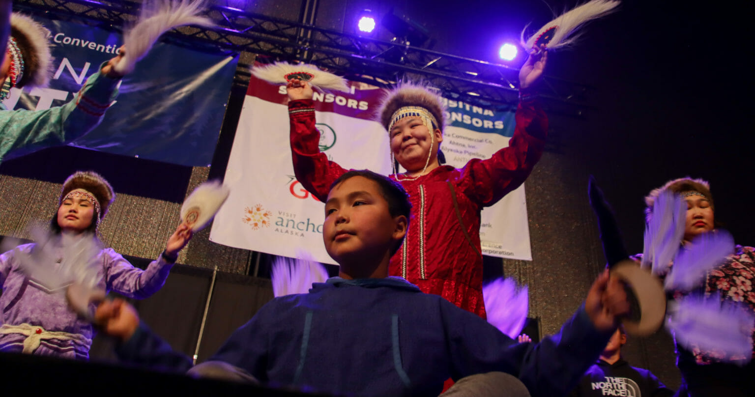 Alaska Native dancers dazzle at first Quyana performance at AFN in 3 years