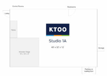 KTOO Studio 1A floor plan - 2022