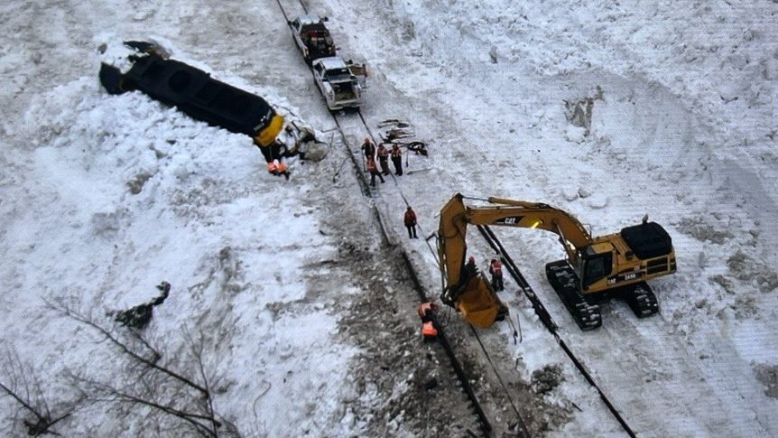 Repairs complete on avalanche-damaged Alaska Railroad tracks