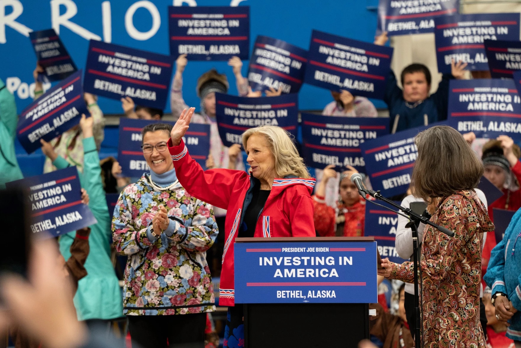 First Lady Jill Biden and Interior Secretary Deb Haaland visit Bethel