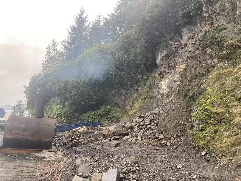 A landslide crushed Wrangell's municipal burn pit