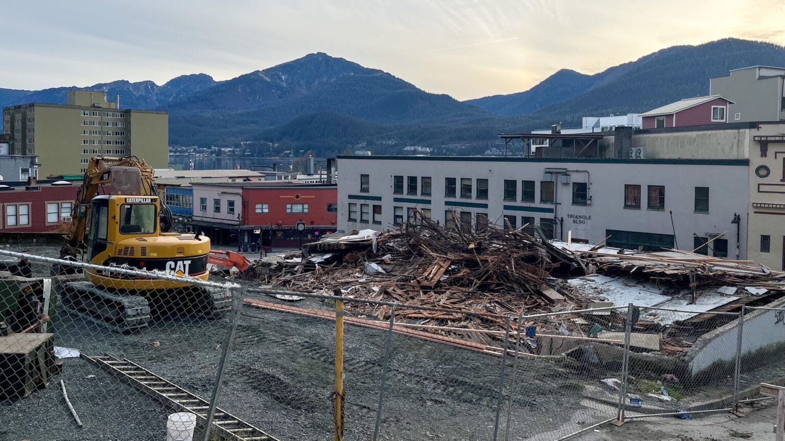 After sitting unoccupied for years, the Elks Hall building in downtown Juneau is being demolished