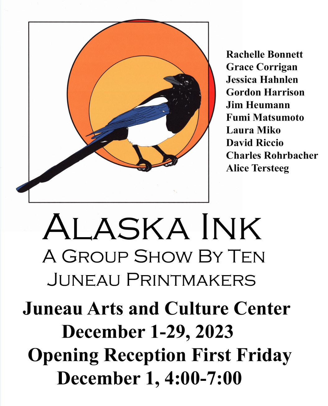 Juneau Afternoon "Alaska Ink" group show from ten Juneau printmakers