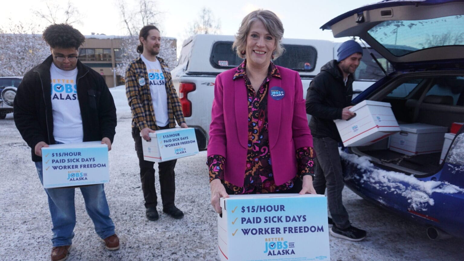 Alaska advocates submit petition signatures to put minimum wage