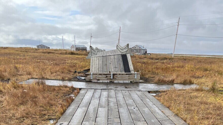 As the permafrost melts, the houses in Nunapitchuk are breaking down