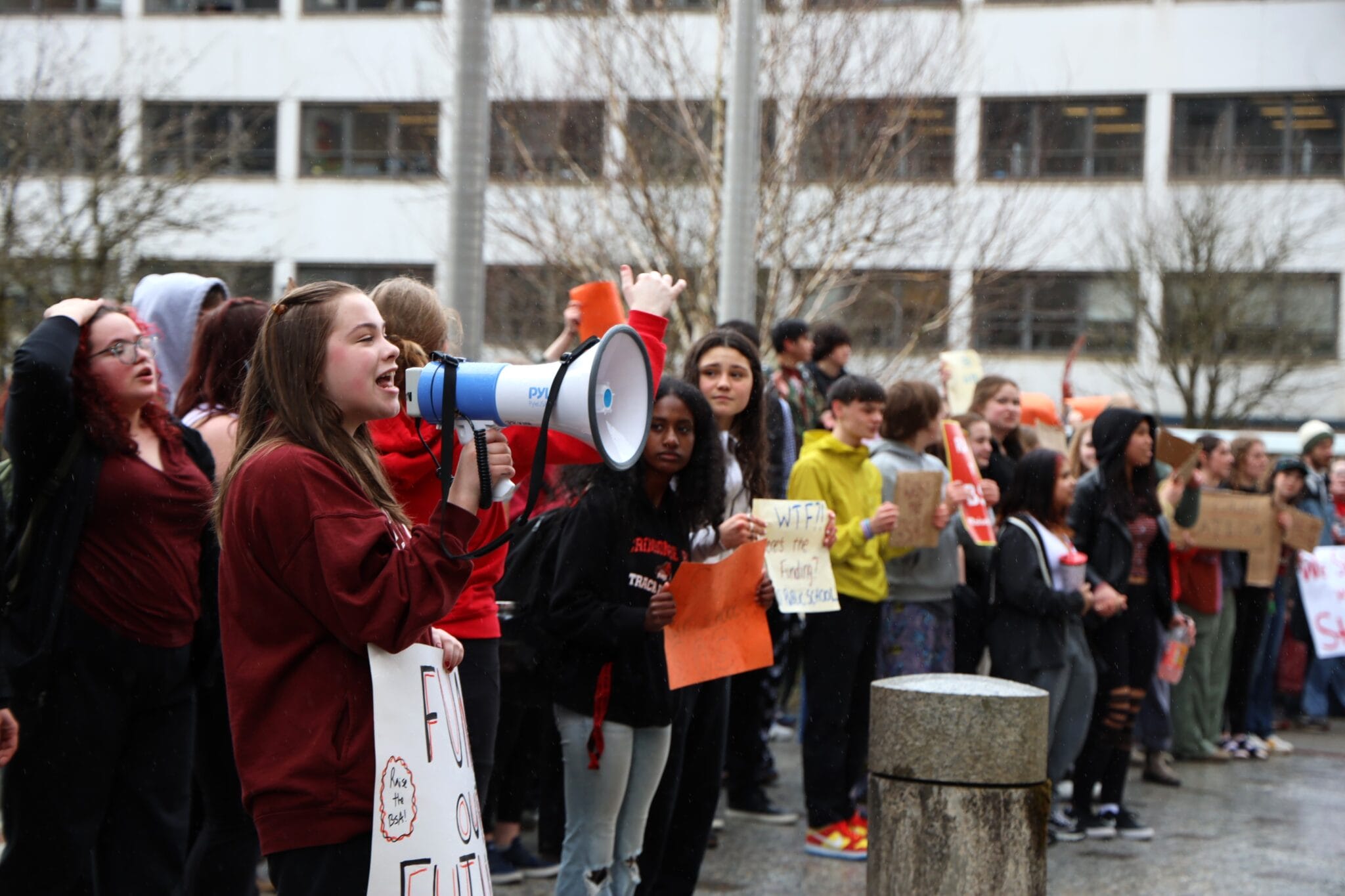 Juneau students stage walkout in protest of Dunleavy’s education veto