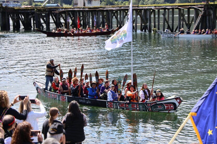 Celebration kicks off with yaakw landings in Juneau