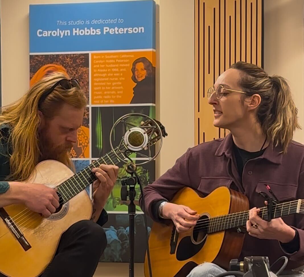 Josh Colosky and Taylor Dallas Vidic perform on KTOO's Juneau Afternoon on Fri, Dec. 20, 2024. 