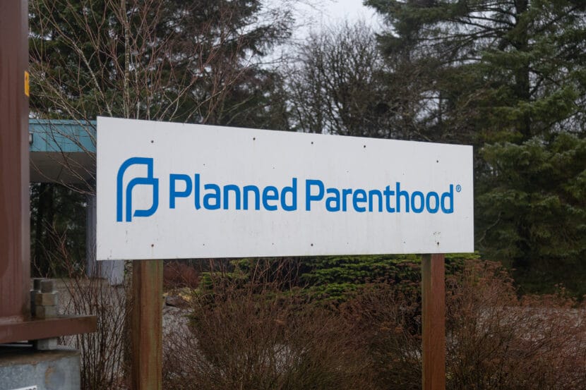 A sign outside the former Planned Parenthood building in Juneau on Thursday December 12, 2024. (Photo by Mikko Wilson/KTOO)