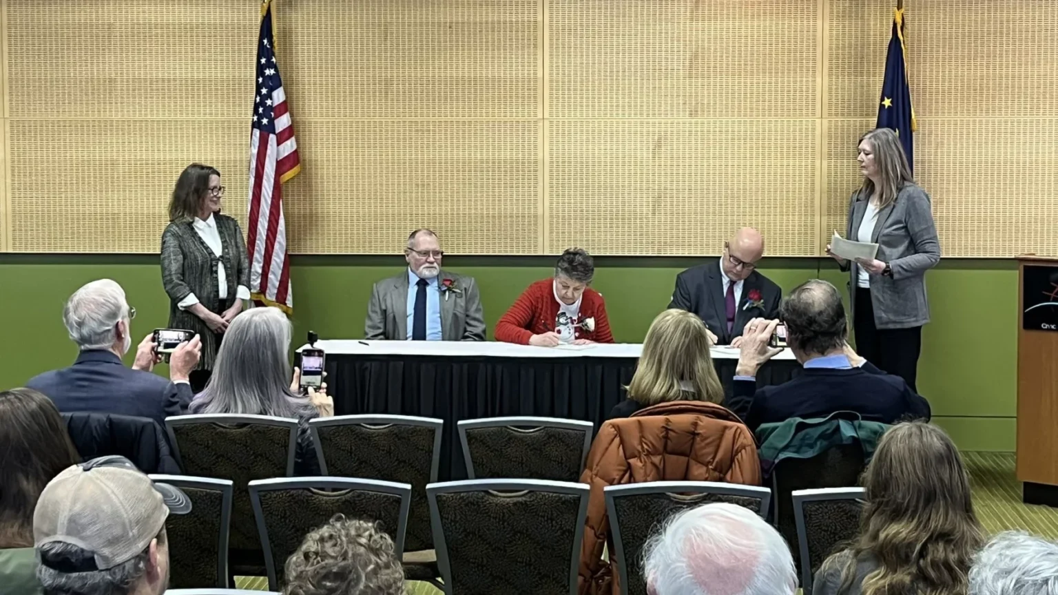 Alaska's three electors cast their votes for Donald Trump at Anchorage ceremony