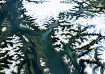 The proposed hydroelectric project is planned for Lower Sweetheart Lake. Photo courtesy of Google Earth.