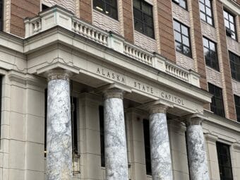 The Alaska State Capitol on March 25, 2024. (Eric Stone/Alaska Public Media)