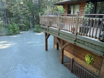 Floodwater rises into Douglas Smith's house on View Drive on August 13, 2025. (Photo Courtesy of Douglas Smith)