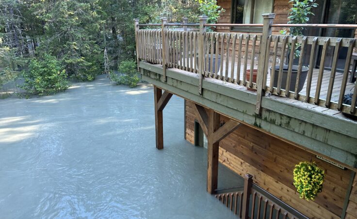 Floodwater rises into Douglas Smith's house on View Drive on August 13, 2025. (Photo Courtesy of Douglas Smith)