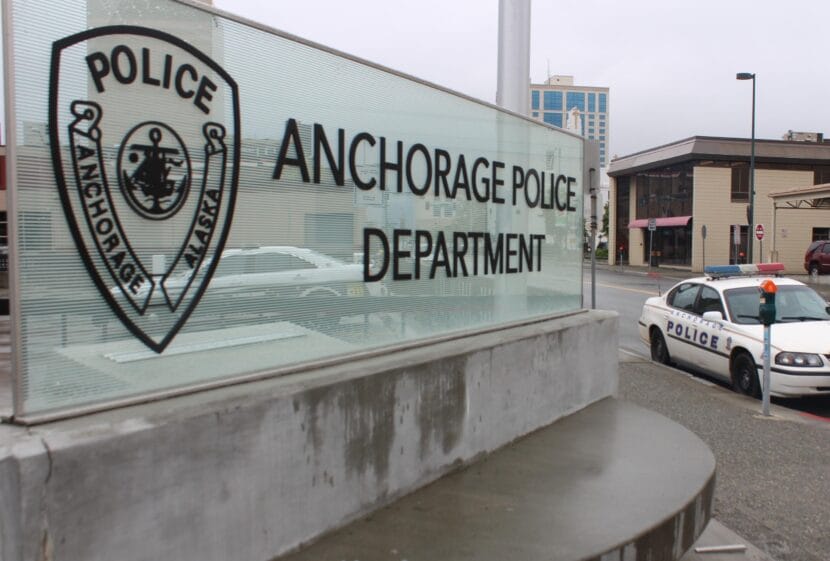 Anchorage Police Department downtown headquarters on June 9, 2020 (Lex Treinen/Alaska Public Media)