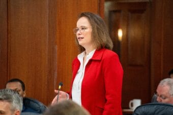 Rep. Sarah Vance, R-Homer, speaks on the House floor on April 24, 2024.