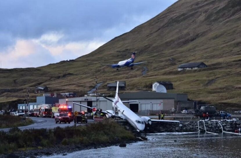 PenAir's Saab 2000 airplane landed in Unalaska almost exactly six years ago, on Thursday, Oct. 17, 2019, <a href="https://www.kucb.org/regional/2019-10-17/ntsb-arrives-in-unalaska-to-investigate-fatal-crash-city-aims-to-move-damaged-plane-on-saturday"target="_blank"   >overrunning the short runway</a> and sliding into ballast rocks overhanging the harbor.