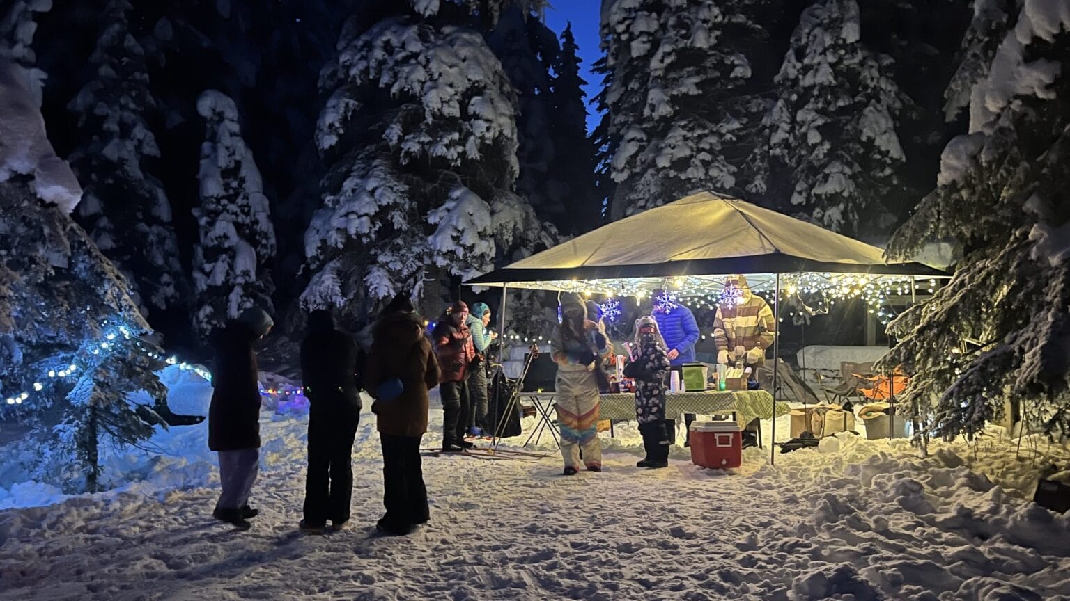 Juneau Nordic skiers celebrate winter solstice at ‘light the night’ event