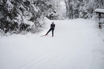 Gus Schumacher skis in Anchorage on Jan. 12, 2026. Schumacher will be competing in the 2026 Winter Olympics in Italy.