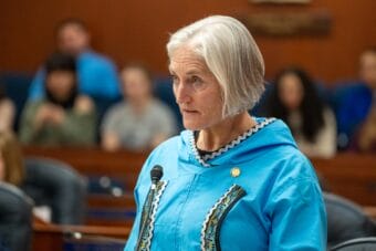 Sitka independent Rep. Rebecca Himschoot speaks in support of House Bill 93 on the House floor on Jan. 30, 2026.