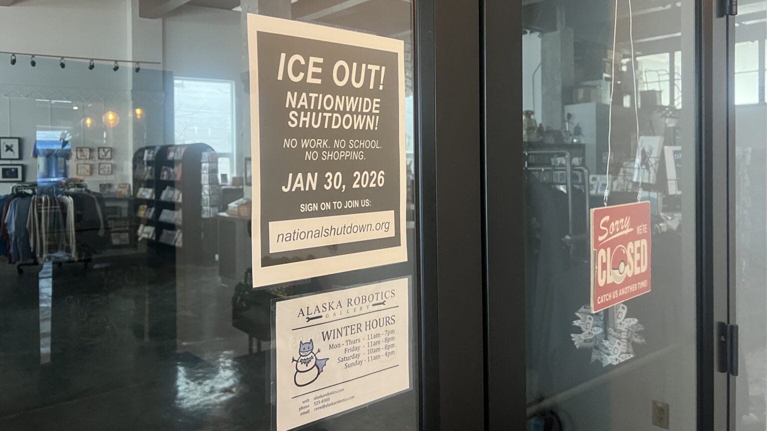 Some small businesses in Juneau speak out against ICE amid nationwide strike