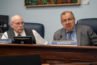 Sen. Lyman Hoffman, a Bethel Democrat, speaks during a news conference alongside Sen. Bert Stedman, a Sitka Republican, on March 3, 2026.