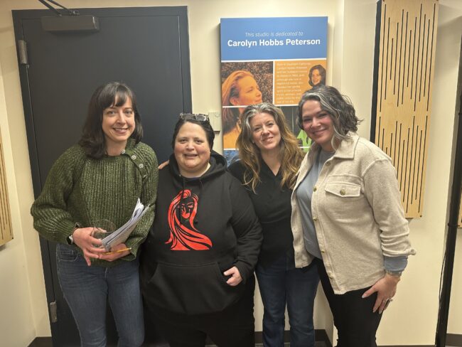 Jenny Weisshaupt, Natasha Jackson, Natalie Watson, and Christina Love in Studio 2K at KTOO.