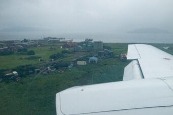 A Grant Aviation flight lands in False Pass on Aug. 24, 2016. False Pass may be one communities slated to get a new weather station.