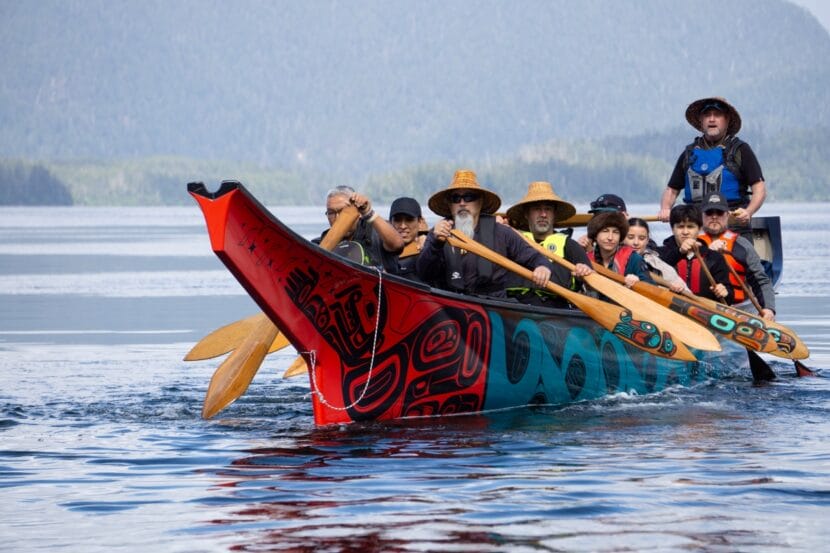 Sitkans send off ‘Ancestral Echoes’ canoe headed to Celebration