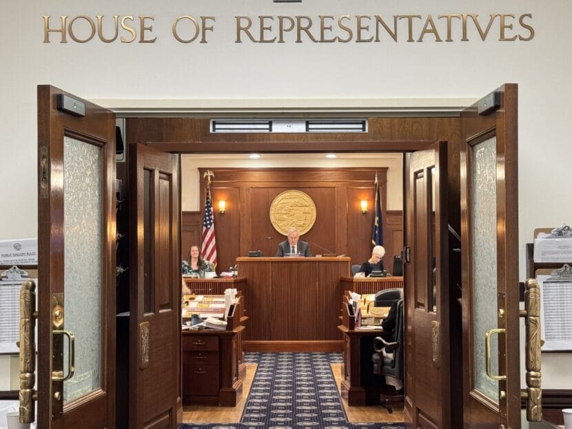 Speaker of the House Bryce Edgmon, I-Dillingham, presides over the Alaska House of Representatives on Monday, May 18, 2026. (James Brooks photo/Alaska Beacon)