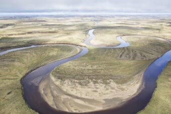 landscape image of river with multiple bends