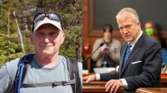 Dan Sullivan from Petersburg, left,  is challenging U.S. Sen. Dan Sullivan, right.