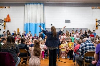 Students perform during a final spring concert on May 13, 2026 at Meadow Lakes Elementary, one of three schools closed by the Matanuska-Susitna Borough School District this year to address a budget deficit.