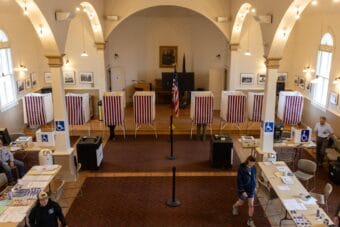 Nome's 2026 primary election polling location at Old St. Joe's Church on Aug. 18, 2026.