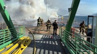 Officials battle fire at Whittier’s new cruise ship terminal