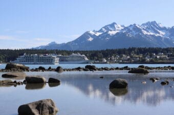 Cruise ships dock in Haines during the 2026 summer season.