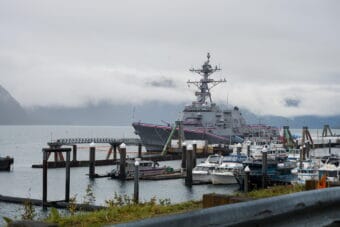 USS Ted Stevens ports in Whittier on Oct. 1, 2026.