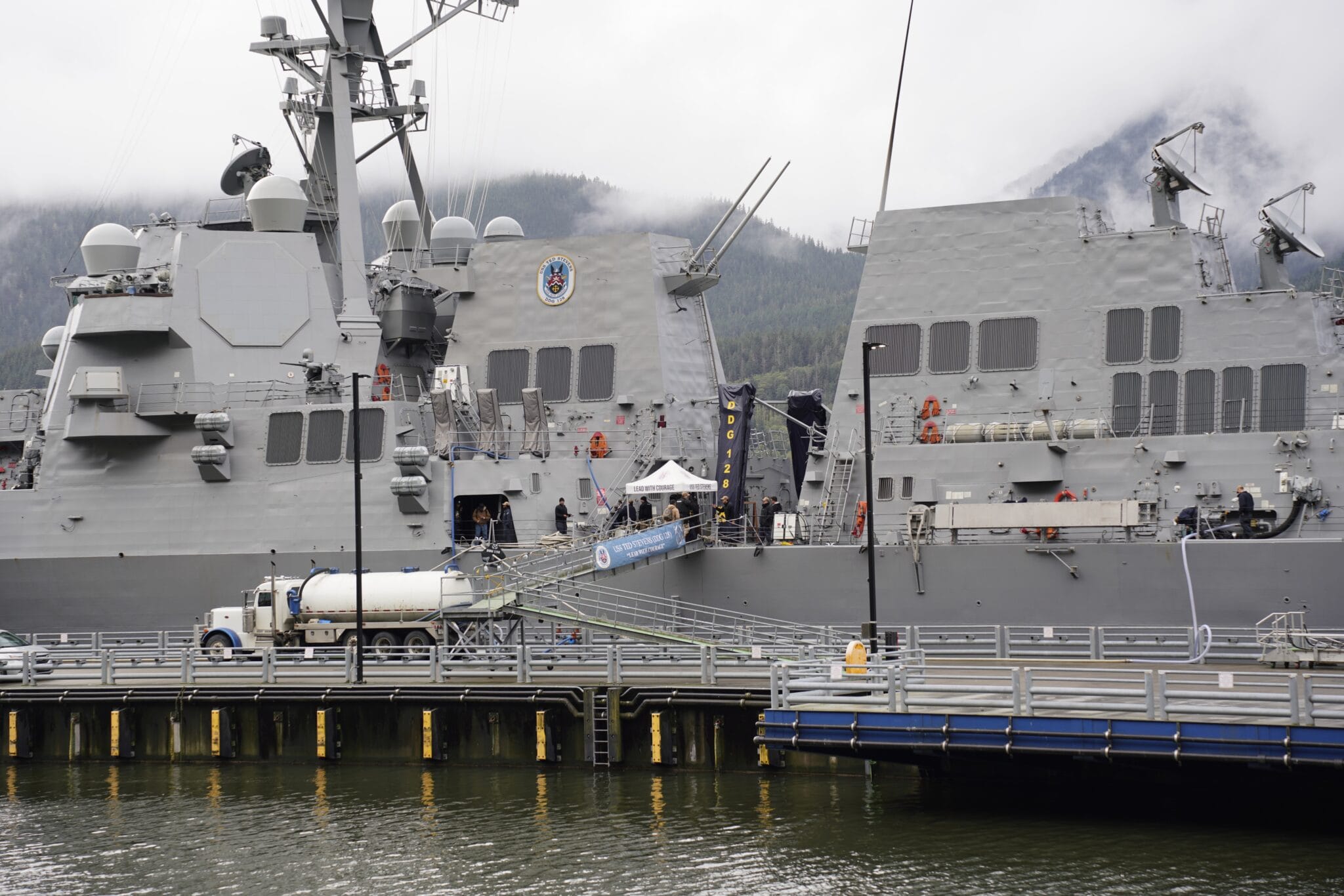 Navy destroyer USS Ted Stevens ports in Juneau, offers public tours and ...
