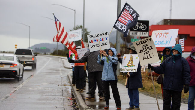 No Kings ralliers in Juneau urge residents to get out and vote in midterm election